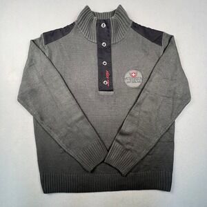 Splash Arts Sweater Mens XXL Military Mock Neck Switzerland Alpine Gorpcore